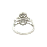 18k White Gold and Diamond Fancy Ring in size 6 and total gold weight of 3.12g